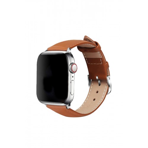 Newface Apple Watch 45mm NL26 Deri Kordon - Taba Newface Apple Watch 45mm NL26 Deri Kordon - Taba