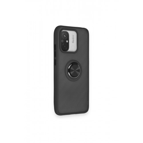 Newface Xiaomi Redmi 12C Kılıf Montreal Yüzüklü Silikon Kapak - Siyah Newface Xiaomi Redmi 12C Kılıf Montreal Yüzüklü Silikon Kapak - Siyah
