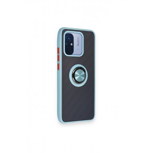 Newface Xiaomi Redmi 12C Kılıf Montreal Yüzüklü Silikon Kapak - Buz Mavi Newface Xiaomi Redmi 12C Kılıf Montreal Yüzüklü Silikon Kapak - Buz Mavi