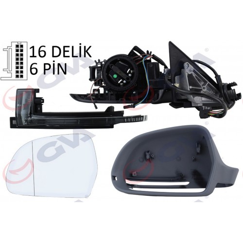 DIŞ DİKİZ AYNASI SOL A4 08 ELEKTRİKLİ ISITMALI ASTARLI ASFERİK 6 FİŞ VM-018EHPAL DIŞ DİKİZ AYNASI SOL A4 08 ELEKTRİKLİ ISITMALI ASTARLI ASFERİK 6 FİŞ VM-018EHPAL