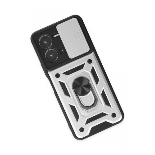 Newface Vivo Y35 Kılıf Pars Lens Yüzüklü Silikon - Gümüş Newface Vivo Y35 Kılıf Pars Lens Yüzüklü Silikon - Gümüş
