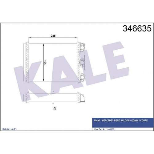 KALORIFER RADYATORU MERCEDES W124 85 93 S124 86 93 C124 87 92 KALORIFER RADYATORU MERCEDES W124 85 93 S124 86 93 C124 87 92