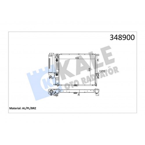 RADYATÖR BMW 5-SERİSİ E34 AL-PL-BRZ 518X438X34 RADYATÖR BMW 5-SERİSİ E34 AL-PL-BRZ 518X438X34