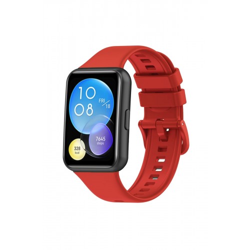 Newface Huawei Watch Fit 2 Klasik Kordon - Kırmızı Newface Huawei Watch Fit 2 Klasik Kordon - Kırmızı