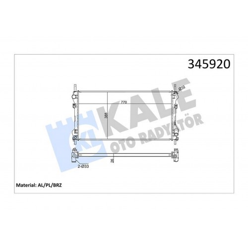 RADYATÖR FORD TRANSİT V184 2.0DI-TDCİ 00-06 770x389x26 AC /- MEK AL/PL/BRZ RADYATÖR FORD TRANSİT V184 2.0DI-TDCİ 00-06 770x389x26 AC /- MEK AL/PL/BRZ