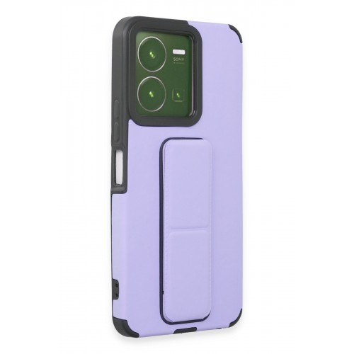 Newface Vivo Y35 Kılıf Mega Standlı Silikon - Lila Newface Vivo Y35 Kılıf Mega Standlı Silikon - Lila