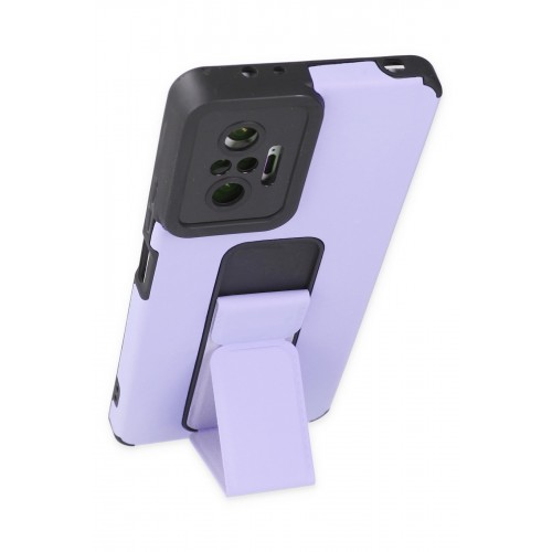Newface Xiaomi Redmi Note 10 Pro Kılıf Mega Standlı Silikon - Lila Newface Xiaomi Redmi Note 10 Pro Kılıf Mega Standlı Silikon - Lila