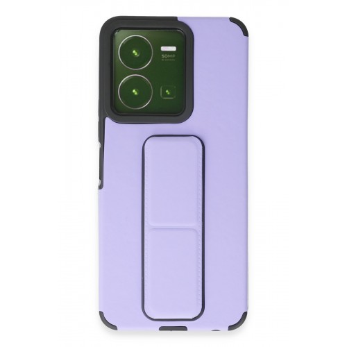 Newface Vivo Y22S Kılıf Mega Standlı Silikon - Lila Newface Vivo Y22S Kılıf Mega Standlı Silikon - Lila