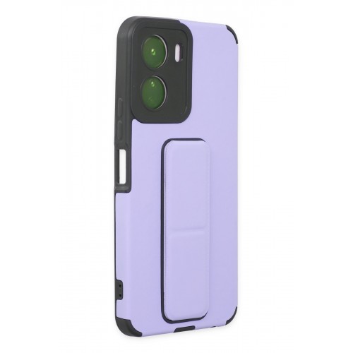 Newface Vivo Y16 Kılıf Mega Standlı Silikon - Lila Newface Vivo Y16 Kılıf Mega Standlı Silikon - Lila