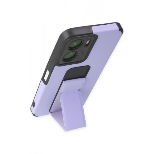 Newface Vivo Y16 Kılıf Mega Standlı Silikon - Lila Newface Vivo Y16 Kılıf Mega Standlı Silikon - Lila