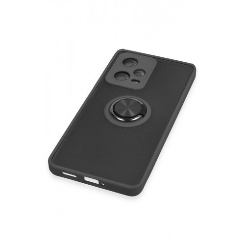 Newface Xiaomi Redmi Note 12 5G Kılıf Montreal Yüzüklü Silikon Kapak - Siyah Newface Xiaomi Redmi Note 12 5G Kılıf Montreal Yüzüklü Silikon Kapak - Siyah