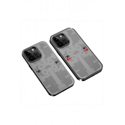 Newface iPhone 14 Pro Max Kılıf Mekanik Bumper Kapak - Siyah Newface iPhone 14 Pro Max Kılıf Mekanik Bumper Kapak - Siyah