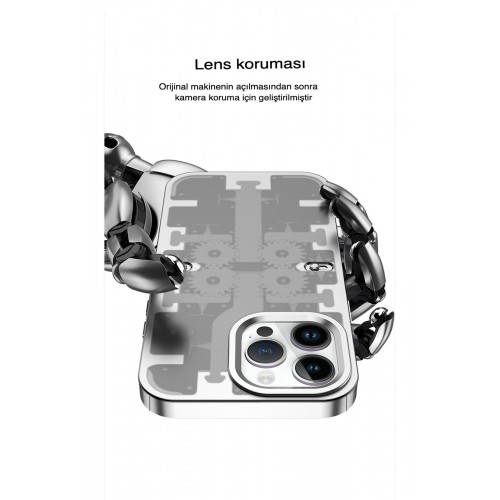 Newface iPhone 14 Pro Max Kılıf Mekanik Bumper Kapak - Siyah Newface iPhone 14 Pro Max Kılıf Mekanik Bumper Kapak - Siyah