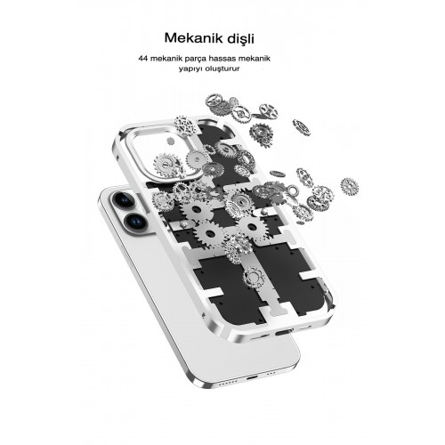 Newface iPhone 14 Pro Max Kılıf Mekanik Bumper Kapak - Siyah Newface iPhone 14 Pro Max Kılıf Mekanik Bumper Kapak - Siyah