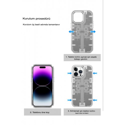 Newface iPhone 14 Pro Max Kılıf Mekanik Bumper Kapak - Siyah Newface iPhone 14 Pro Max Kılıf Mekanik Bumper Kapak - Siyah