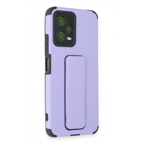 Newface Xiaomi Redmi Note 12 5G Kılıf Mega Standlı Silikon - Lila Newface Xiaomi Redmi Note 12 5G Kılıf Mega Standlı Silikon - Lila