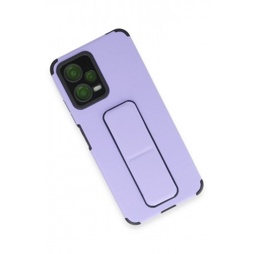 Newface Xiaomi Redmi Note 12 5G Kılıf Mega Standlı Silikon - Lila Newface Xiaomi Redmi Note 12 5G Kılıf Mega Standlı Silikon - Lila