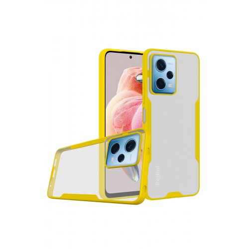 Newface Xiaomi Redmi Note 12 Pro 5G Kılıf Platin Silikon - Sarı Newface Xiaomi Redmi Note 12 Pro 5G Kılıf Platin Silikon - Sarı