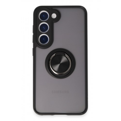 Newface Samsung Galaxy S23 Kılıf Montreal Yüzüklü Silikon Kapak - Siyah Newface Samsung Galaxy S23 Kılıf Montreal Yüzüklü Silikon Kapak - Siyah