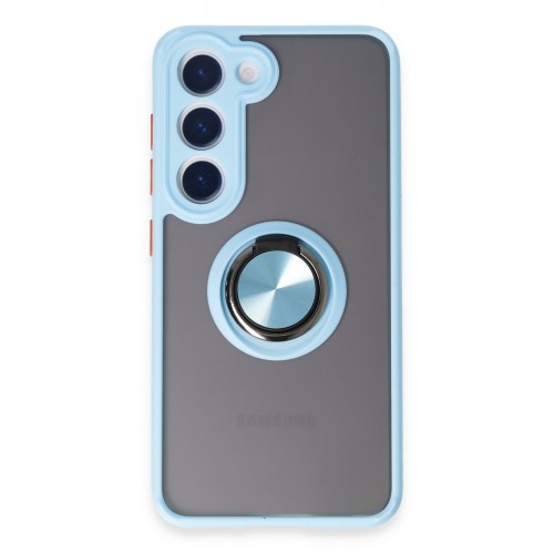 Newface Samsung Galaxy S23 Kılıf Montreal Yüzüklü Silikon Kapak - Buz Mavi Newface Samsung Galaxy S23 Kılıf Montreal Yüzüklü Silikon Kapak - Buz Mavi