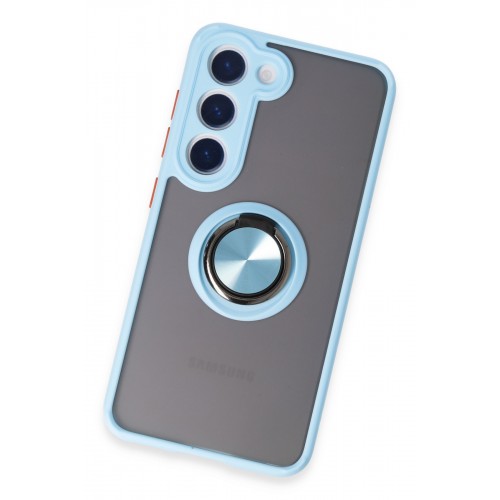 Newface Samsung Galaxy S23 Kılıf Montreal Yüzüklü Silikon Kapak - Buz Mavi Newface Samsung Galaxy S23 Kılıf Montreal Yüzüklü Silikon Kapak - Buz Mavi