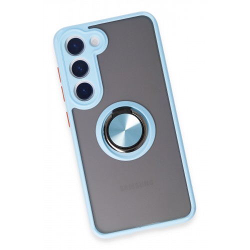 Newface Samsung Galaxy S23 Kılıf Montreal Yüzüklü Silikon Kapak - Buz Mavi Newface Samsung Galaxy S23 Kılıf Montreal Yüzüklü Silikon Kapak - Buz Mavi