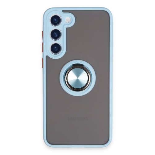 Newface Samsung Galaxy S23 Plus Kılıf Montreal Yüzüklü Silikon Kapak - Buz Mavi Newface Samsung Galaxy S23 Plus Kılıf Montreal Yüzüklü Silikon Kapak - Buz Mavi