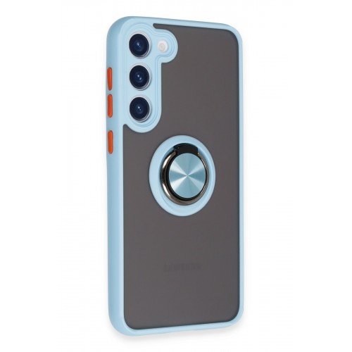 Newface Samsung Galaxy S23 Plus Kılıf Montreal Yüzüklü Silikon Kapak - Buz Mavi Newface Samsung Galaxy S23 Plus Kılıf Montreal Yüzüklü Silikon Kapak - Buz Mavi