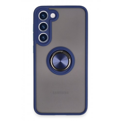 Newface Samsung Galaxy S23 Plus Kılıf Montreal Yüzüklü Silikon Kapak - Lacivert Newface Samsung Galaxy S23 Plus Kılıf Montreal Yüzüklü Silikon Kapak - Lacivert