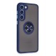 Newface Samsung Galaxy S23 Plus Kılıf Montreal Yüzüklü Silikon Kapak - Lacivert Newface Samsung Galaxy S23 Plus Kılıf Montreal Yüzüklü Silikon Kapak - Lacivert