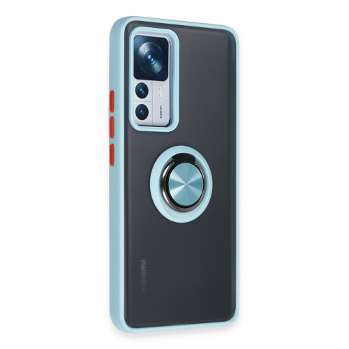Newface Xiaomi Mi 12T Kılıf Montreal Yüzüklü Silikon Kapak - Buz Mavi Newface Xiaomi Mi 12T Kılıf Montreal Yüzüklü Silikon Kapak - Buz Mavi