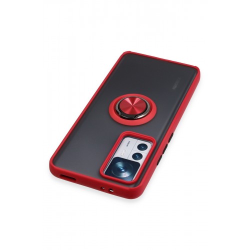 Newface Xiaomi Mi 12T Pro Kılıf Montreal Yüzüklü Silikon Kapak - Kırmızı Newface Xiaomi Mi 12T Pro Kılıf Montreal Yüzüklü Silikon Kapak - Kırmızı