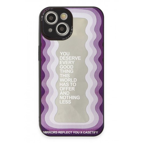 Newface iPhone 13 Kılıf Mirror Desenli Kapak - Mirror - 5 Newface iPhone 13 Kılıf Mirror Desenli Kapak - Mirror - 5