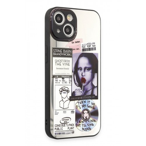 Newface iPhone 14 Kılıf Mirror Desenli Kapak - Mirror - 2 Newface iPhone 14 Kılıf Mirror Desenli Kapak - Mirror - 2