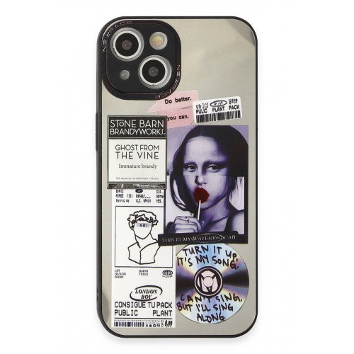 Newface iPhone 14 Kılıf Mirror Desenli Kapak - Mirror - 2 Newface iPhone 14 Kılıf Mirror Desenli Kapak - Mirror - 2
