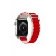 Newface Apple Watch 38mm Mountain Kordon - Beyaz-Kırmızı Newface Apple Watch 38mm Mountain Kordon - Beyaz-Kırmızı