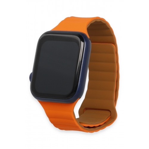 Newface Apple Watch 45mm KR411 Tailored Strap Kordon - Turuncu Newface Apple Watch 45mm KR411 Tailored Strap Kordon - Turuncu