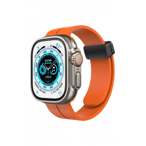 Newface Apple Watch 41mm KR412 Elegance Stylısh Kordon - Turuncu Newface Apple Watch 41mm KR412 Elegance Stylısh Kordon - Turuncu