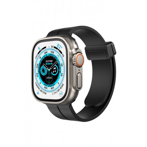 Newface Apple Watch 44mm KR412 Elegance Stylısh Kordon - Siyah Newface Apple Watch 44mm KR412 Elegance Stylısh Kordon - Siyah