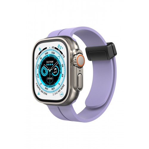 Newface Apple Watch 45mm KR412 Elegance Stylısh Kordon - Lila Newface Apple Watch 45mm KR412 Elegance Stylısh Kordon - Lila