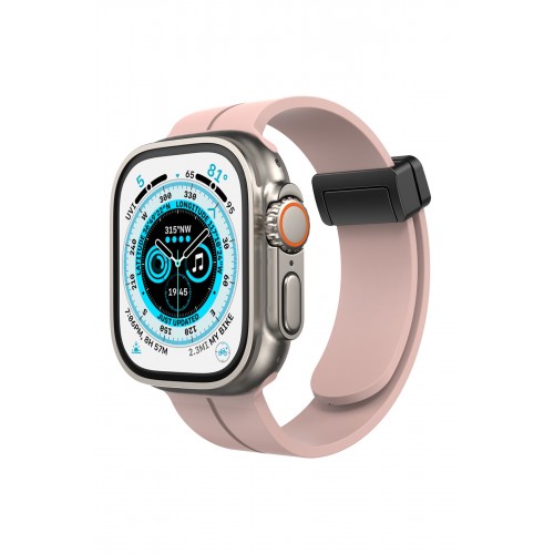 Newface Apple Watch 45mm KR412 Elegance Stylısh Kordon - Pudra Newface Apple Watch 45mm KR412 Elegance Stylısh Kordon - Pudra