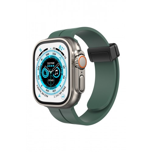 Newface Apple Watch 45mm KR412 Elegance Stylısh Kordon - Koyu Yeşil Newface Apple Watch 45mm KR412 Elegance Stylısh Kordon - Koyu Yeşil