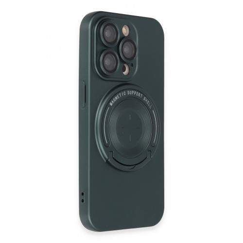 Newface iPhone 13 Pro Kılıf Lukka Magneticsafe Kapak - Koyu Yeşil Newface iPhone 13 Pro Kılıf Lukka Magneticsafe Kapak - Koyu Yeşil