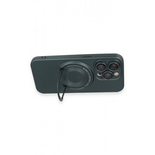 Newface iPhone 13 Pro Kılıf Lukka Magneticsafe Kapak - Koyu Yeşil Newface iPhone 13 Pro Kılıf Lukka Magneticsafe Kapak - Koyu Yeşil