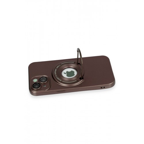 Newface iPhone 14 Kılıf Lukka Magneticsafe Kapak - Kahverengi Newface iPhone 14 Kılıf Lukka Magneticsafe Kapak - Kahverengi