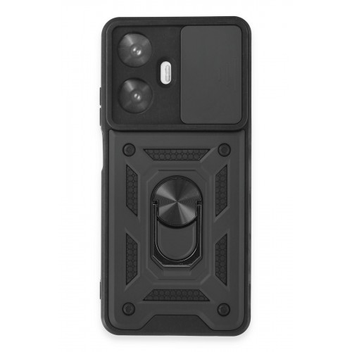 Newface Realme C55 Kılıf Pars Lens Yüzüklü Silikon - Siyah Newface Realme C55 Kılıf Pars Lens Yüzüklü Silikon - Siyah