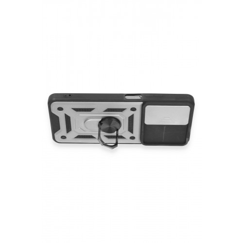 Newface Realme C55 Kılıf Pars Lens Yüzüklü Silikon - Gümüş Newface Realme C55 Kılıf Pars Lens Yüzüklü Silikon - Gümüş