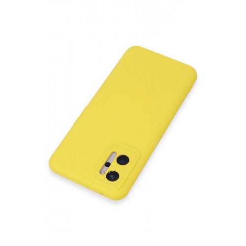 Newface Realme 9i 4G Kılıf Nano içi Kadife Silikon - Sarı Newface Realme 9i 4G Kılıf Nano içi Kadife Silikon - Sarı