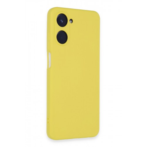 Newface Realme 10 4G Kılıf Nano içi Kadife Silikon - Sarı Newface Realme 10 4G Kılıf Nano içi Kadife Silikon - Sarı