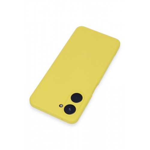 Newface Realme 10 4G Kılıf Nano içi Kadife Silikon - Sarı Newface Realme 10 4G Kılıf Nano içi Kadife Silikon - Sarı